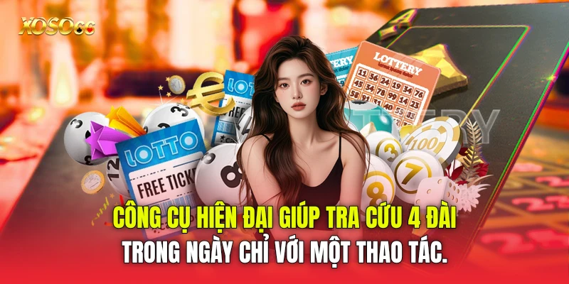 Công cụ hiện đại giúp tra cứu 4 đài trong ngày chỉ với một thao tác.